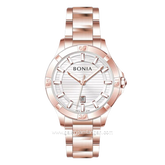 BONIA BNB10750-2512 Rosegold Dial White Stainless Steel